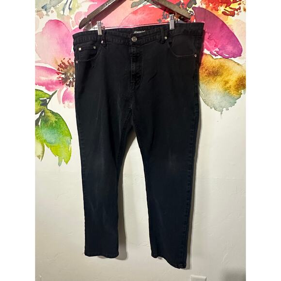 Aeropostale Jeans Men Size 42x30 Super Skinny Stretch Denim Black Mid Rise - Picture 1 of 6